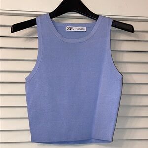 NWOT Zara Women's Blue Tank Top